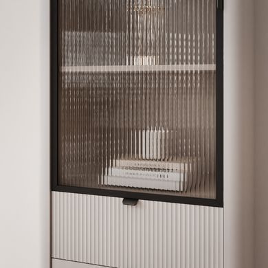 Витрина высокая MARLY WT-191 кашемир/серый камень MARLY_REGAL_3_KASHMIR_SZARY_KAMIEN фото