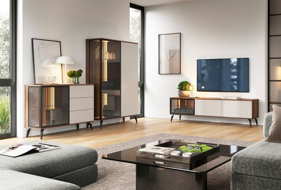 Комод трехдверный в гостинную VICI K154 (кашемир/орех) VICI_KOMODA_K154 фото