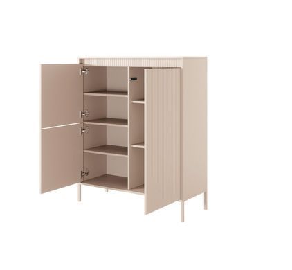Комод высокий на ножках с 3 дверями SENSO (бежевый) SENSO_Komoda 3D_BEZ фото