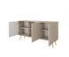 Комод тридверний ORO MDF ORO_MDF_K160_BEZOWY_ZLOTY фото 2