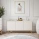 Комод трехдверный ORO MDF Бежевый/Золотой каркас ORO_MDF_K160_BEZOWY_ZLOTY фото 2