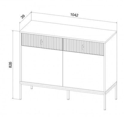Комод myAMI Mebli NOVA II 2D2S MA02 (кашмір/золото) з 2 дверима та 2 шухлядами на ніжках NOVA II_MA02_SIDEBOARD 2D2S_KASHMIR_Zloty фото