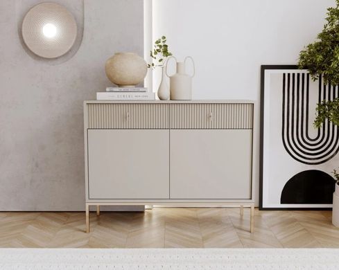 Комод myAMI Mebli NOVA II 2D2S MA02 (кашмір/золото) з 2 дверима та 2 шухлядами на ніжках NOVA II_MA02_SIDEBOARD 2D2S_KASHMIR_Zloty фото