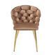 Стілець обідній велюровий LUXE 47 LUXE-KR47-CAPPUCCINO_ZLOTY фото 2