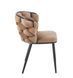 Стілець обідній велюровий LUXE 47 LUXE-KR47-CAPPUCCINO_CZARNY фото 3