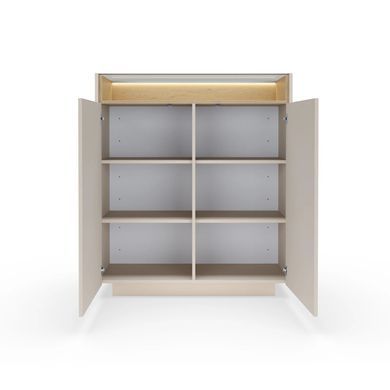 Комод високий дводверний HIRO Бежевий HIRO_A_BEZ фото