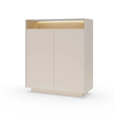 Комод високий дводверний HIRO Бежевий HIRO_A_BEZ фото