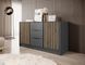 Комод дводверний з шухлядамиi Nelly 3D Meble Piaski KOMODA_NELLY 3D_GRAFIT/LAMELA ARTISAN фото 2