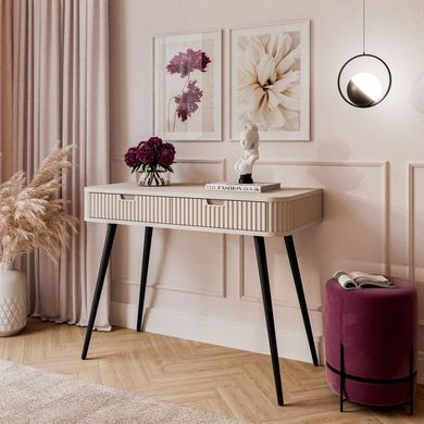 Туалетный стол с ящиками на ножках ZOVA T-103 (кашемир/черный) ZOVA_T-103_CASHMERE фото