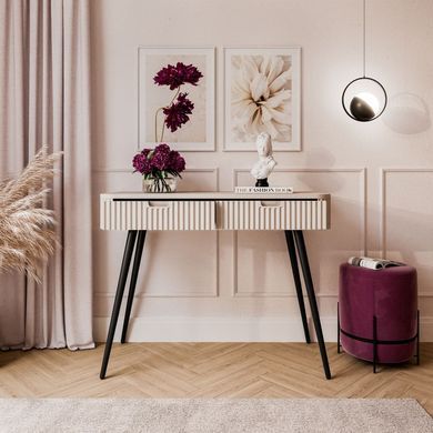 Туалетный стол с ящиками на ножках ZOVA T-103 (кашемир/черный) ZOVA_T-103_CASHMERE фото