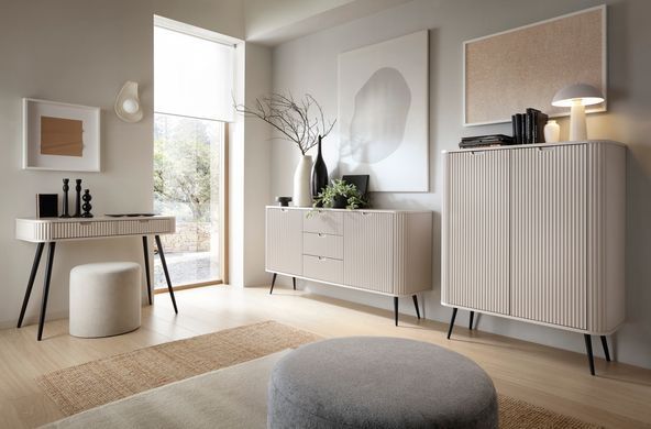 Туалетный стол с ящиками на ножках ZOVA T-103 (кашемир/черный) ZOVA_T-103_CASHMERE фото